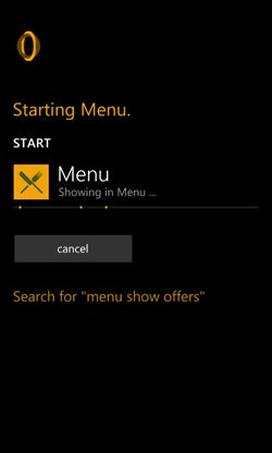 search menu show offer